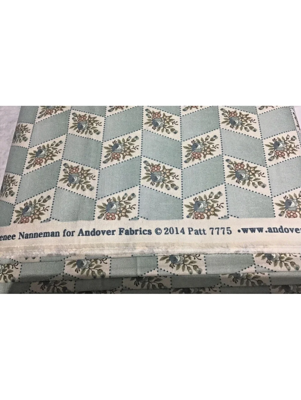 7 yds For Your Love by Renee Nanneman for Andover, #7775 Ombre Chevron Floral,